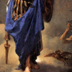 真っ黒な石に変身したケクロプスの娘アグラウロス