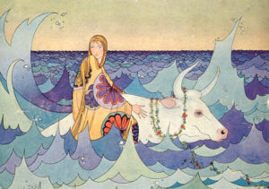 ユピテル自ら白い牛に変身し、エウロぺをさらう