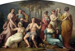 9人の詩神たち（ムーサイ）に乱暴しようとしたピュレネウス