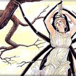 クモになったアラクネ、女神ミネルウァの怒りを買ったのです