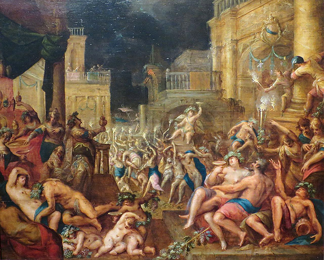 ミダス王のバッカスとシレノスを称える饗宴
