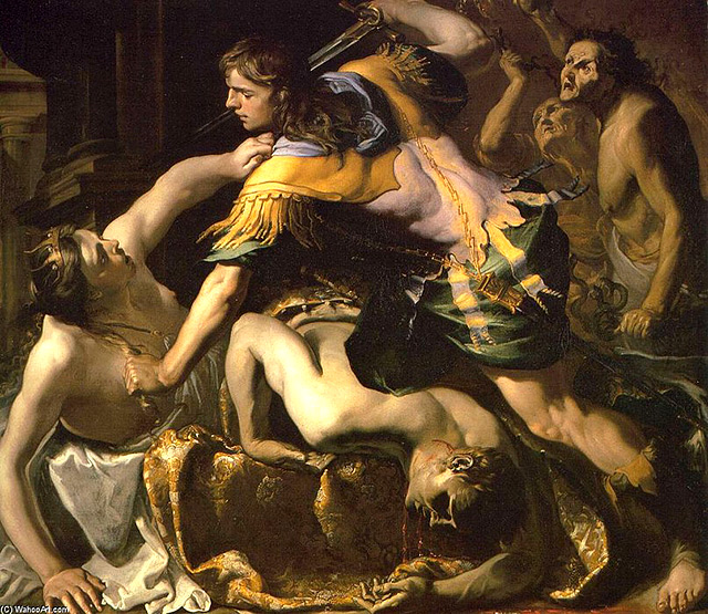 オレステス、母親とアイギストを殺す