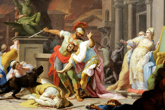 トロイアの王プリアモスの死